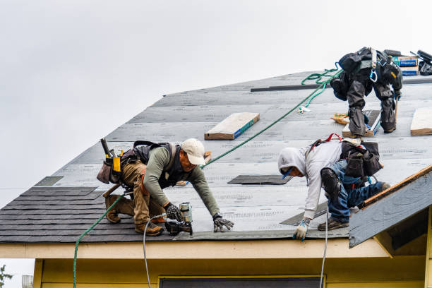 Professional Roofing technician working in Brookdale, CA